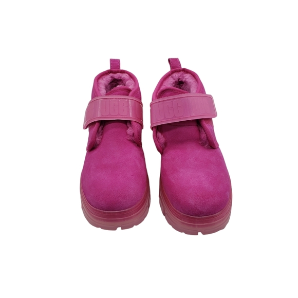UGG Fuscia Pink Suede Round Toe Booties Slippers Size 9 - Picture 9 of 16